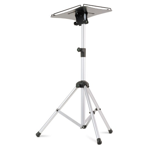 05322 Projector floor stand, aluminium tripod legs, tilting shelf