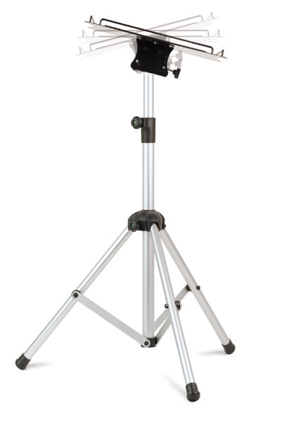 05322 Dia/Video floor stand, aluminium tripod legs, tilting shelf